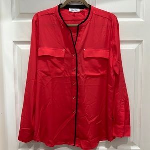 Calvin Klein coral blouse